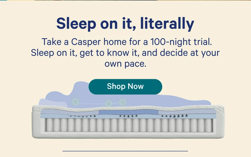 Sleep on it, literally