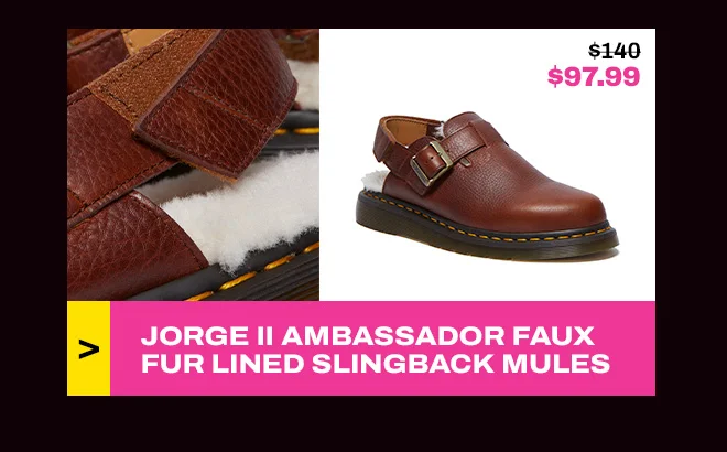 Jorge II Ambassador Faux Fur Lined Slingback Mules
