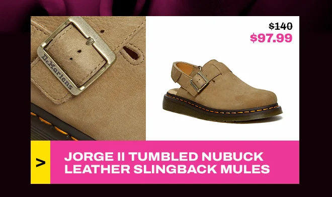 Jorge II Tumbled Nubuck Leather Slingback Mules