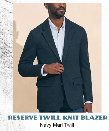 Reserve Twill Knit Blazer