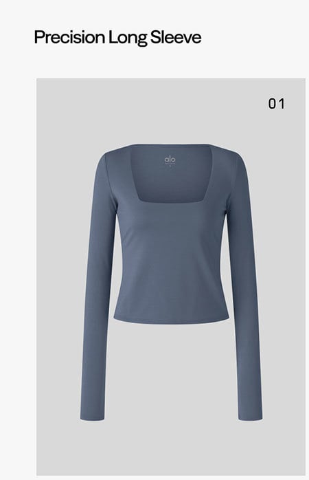 Precision Long Sleeve - Bluestone