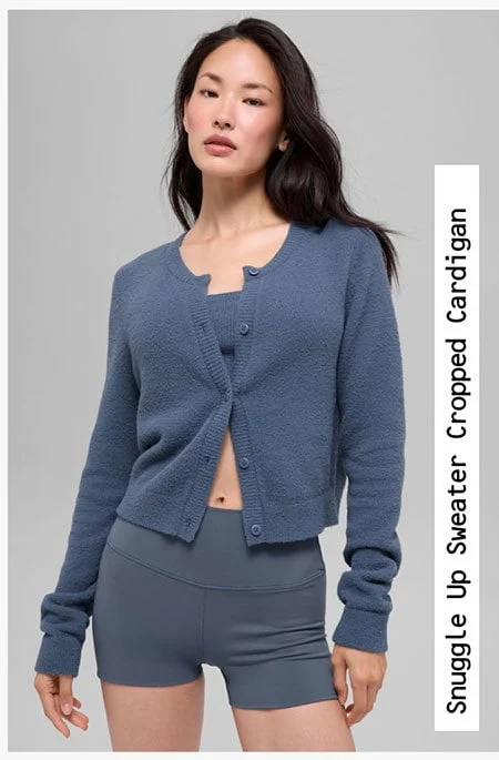 Snuggle Up Sweater Cardigan - Bluestone