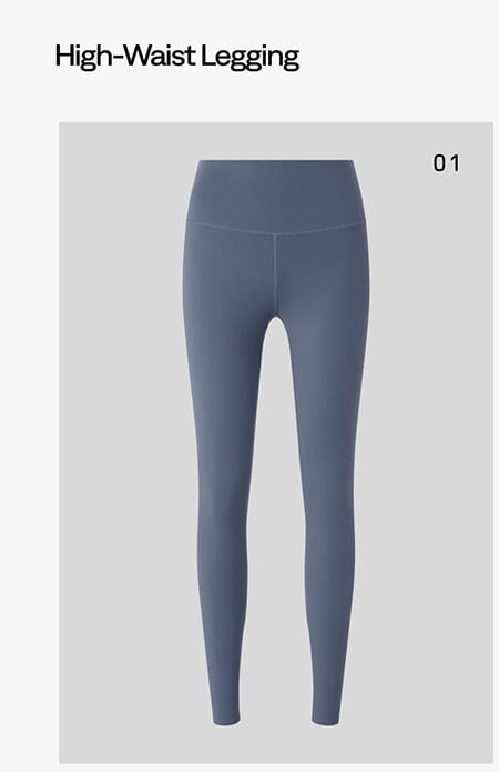 High-Waist Legging - Bluestone