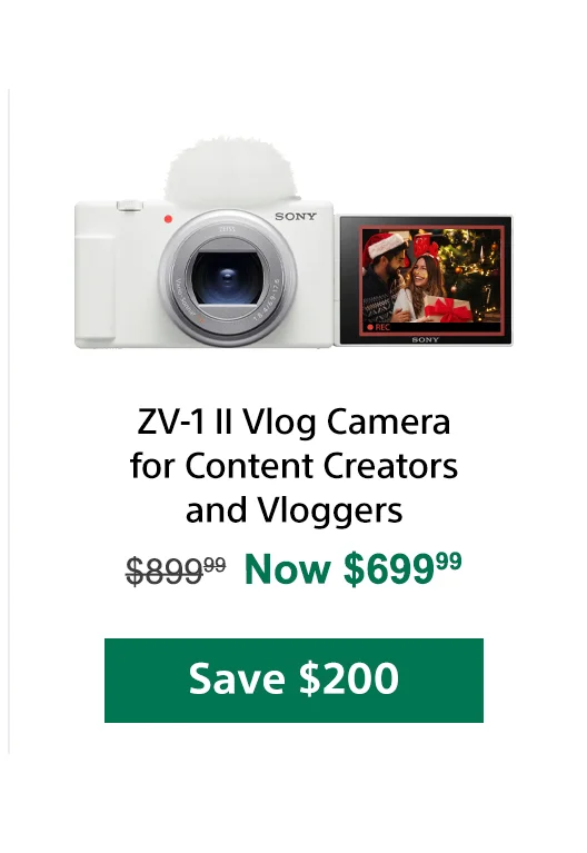 ZV-1 II Vlog Camera for Content Creators and Vloggers | Save $200