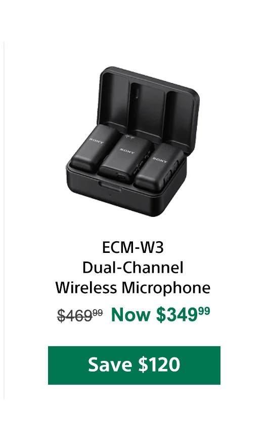 ECM-W3 Dual-Channel Wireless Microphone | Save $120