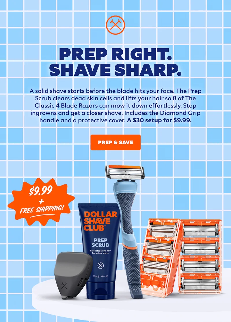 PREP RIGHT. SHAVE SHARP.