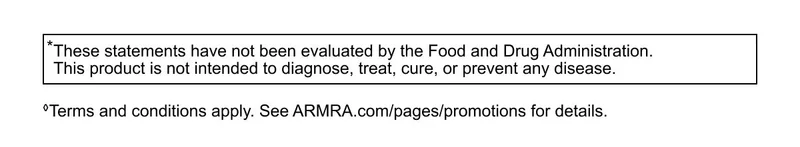 *These statements have not been evaluated by the Food and Drug Administration This product&nbsp;is not intended to diagnose, treat, cure, or prevent any disease. Terms and conditions apply. See ARMRA.com/pages/promotions for details.