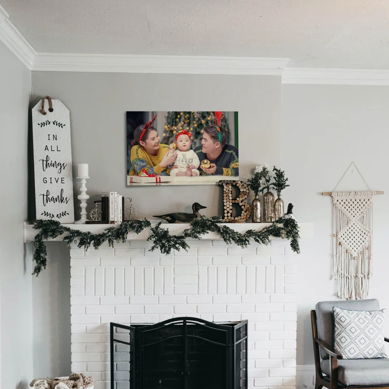 Canvas print of family Christmas photoshoot.