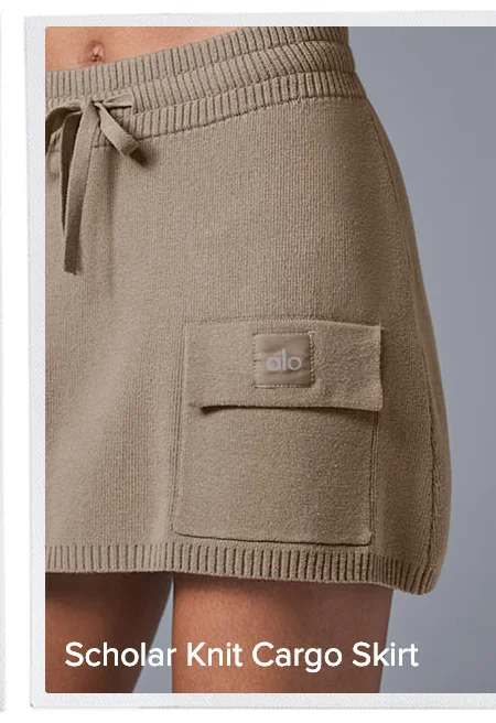 SCHOLAR KNIT CARGO SKIRT