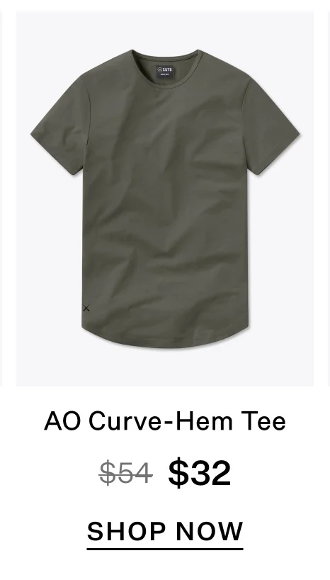 AO Curve-Hem Tee - Slate
