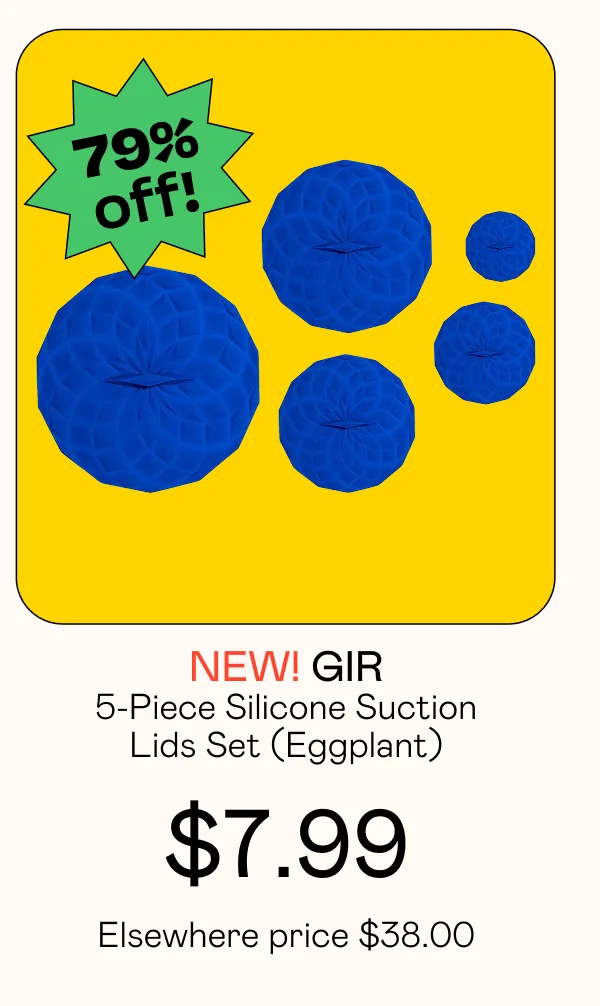 5-Piece Silicone Suction Lids Set - Blue
