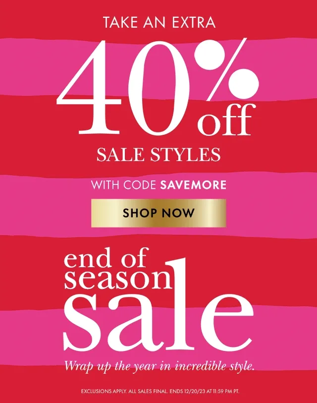 Take An Extra 40% Off Sale Styles With Code discount code