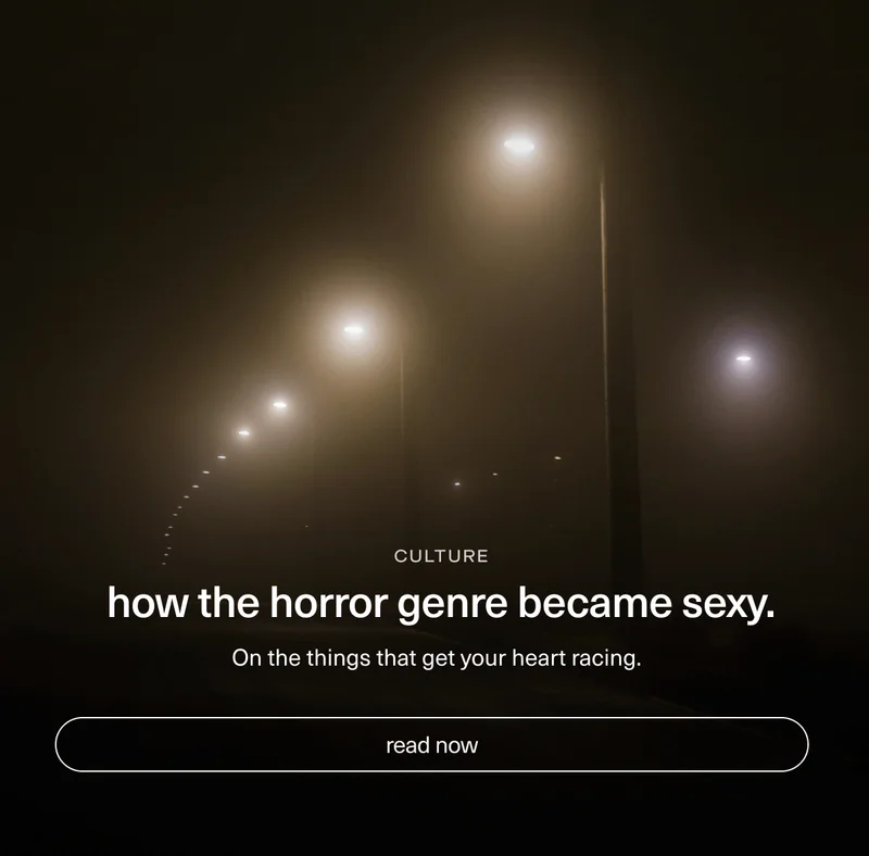 How the horror genre became sexy.