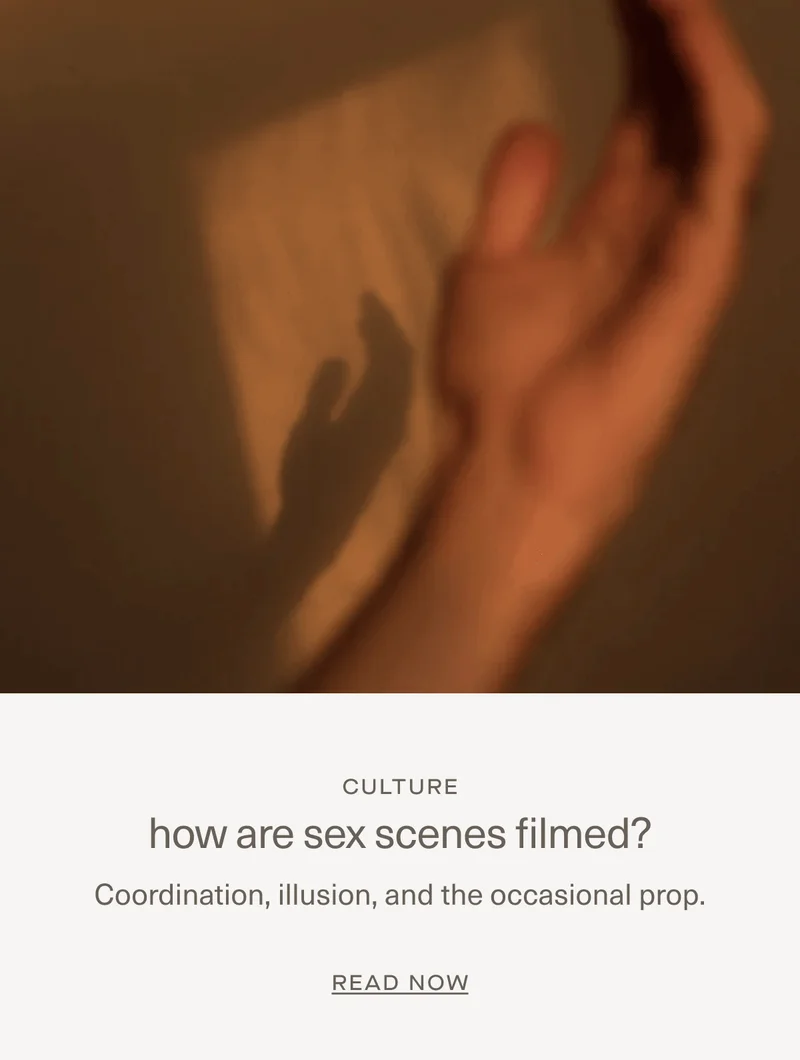 How are sex scenes filmed?