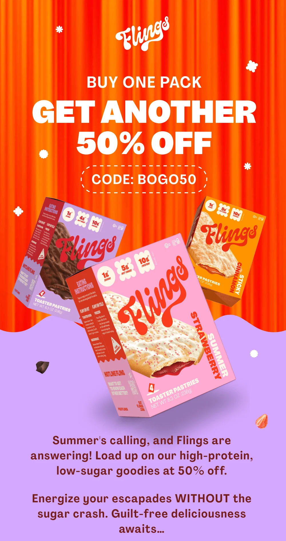 BUY ONE PACK, GET ANOTHER 50% OFF