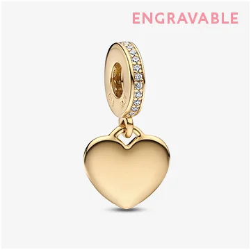 Engravable Heart Tag Dangle Charm