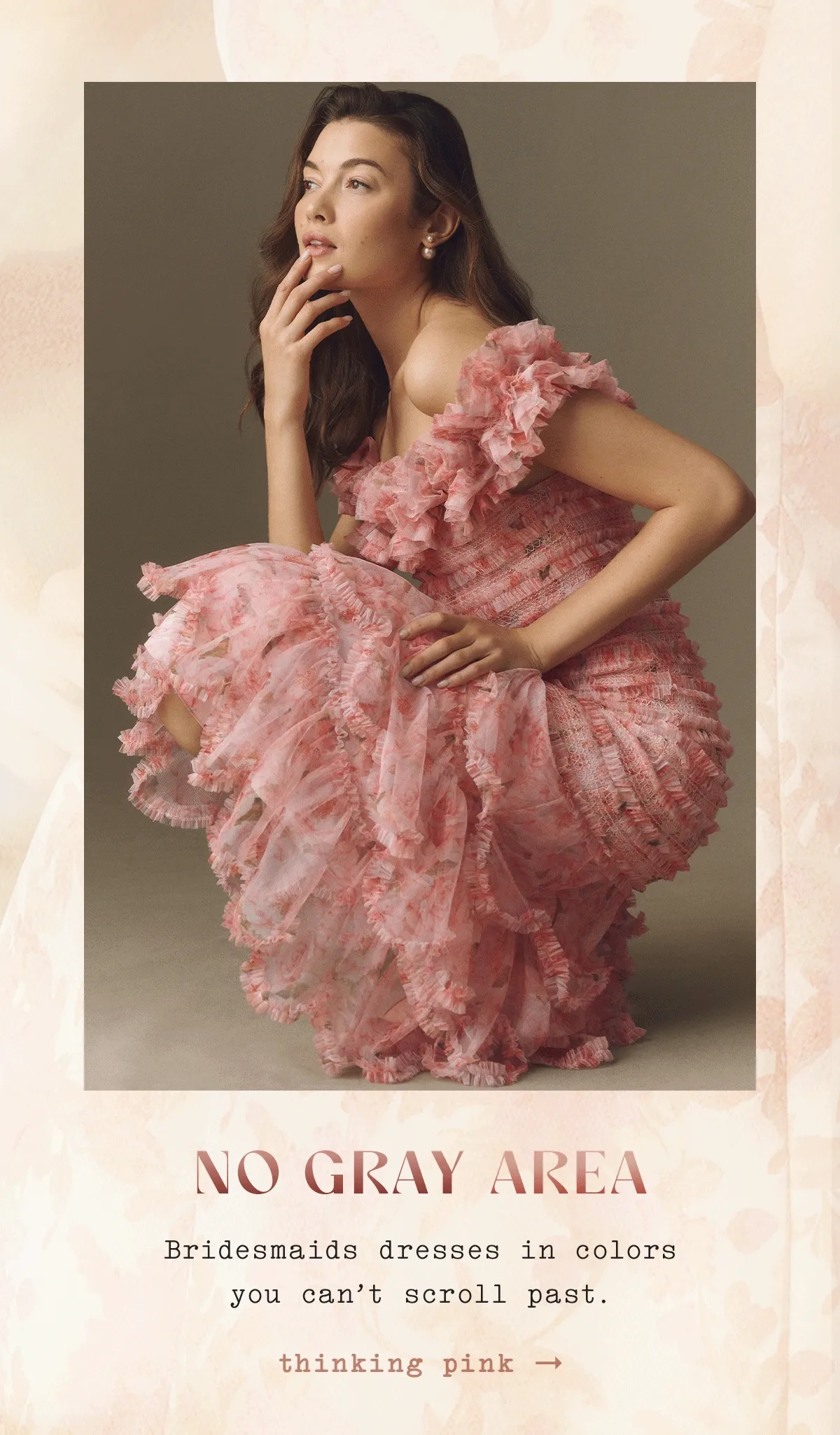 Bridesmaids dresses in colors you can't scroll past. Thinking pink.