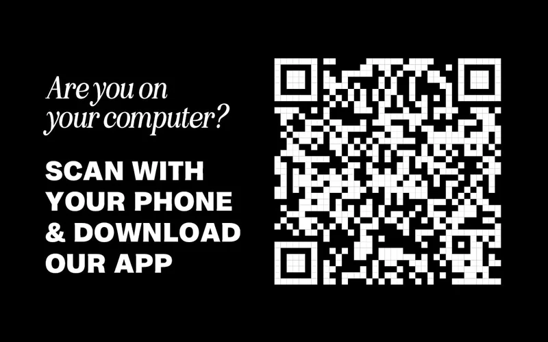 Scan with your phone & download our app