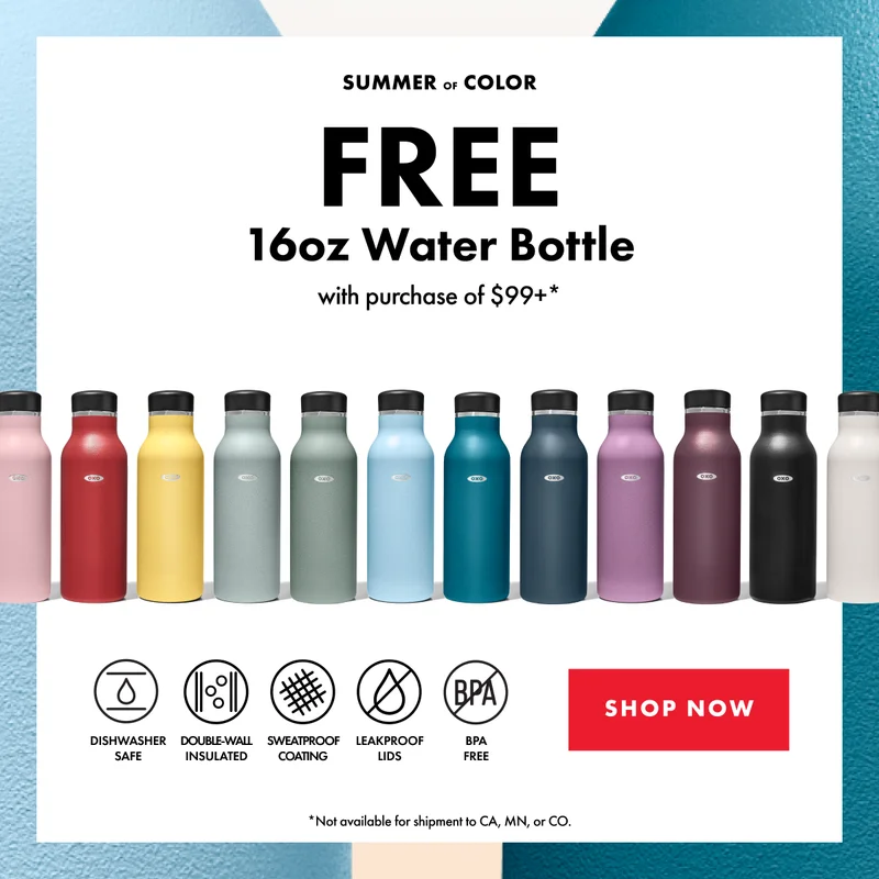 Summer of Color. Free 16oz water bottle with purchases of $99+. Shop now.