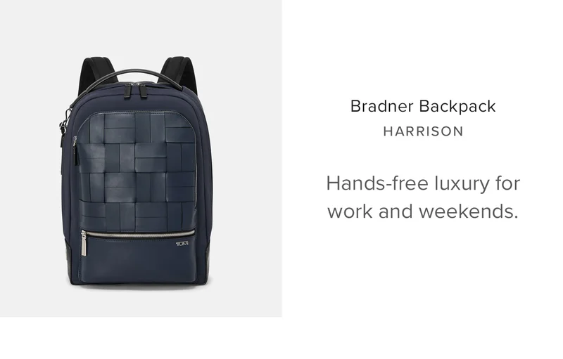 Bradner Backpack - Hands-free luxury for work and weekends.