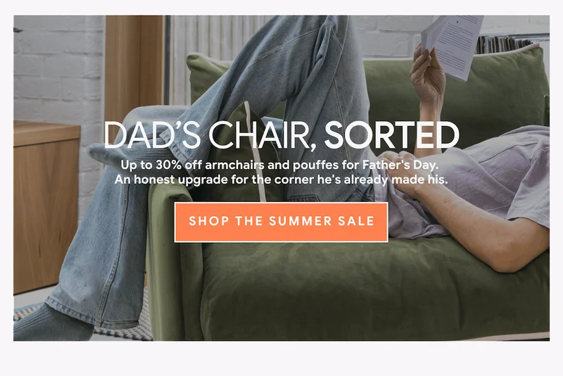 Dad's chair, sorted - shop the Summer Sale
