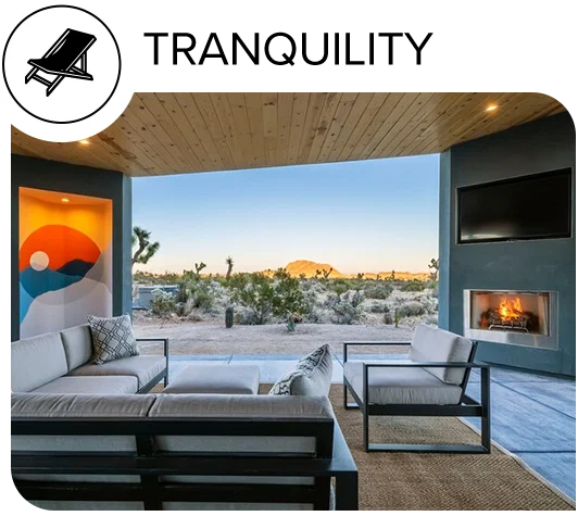 Escape to pure relaxation in a serene vacation rental with peaceful surroundings.