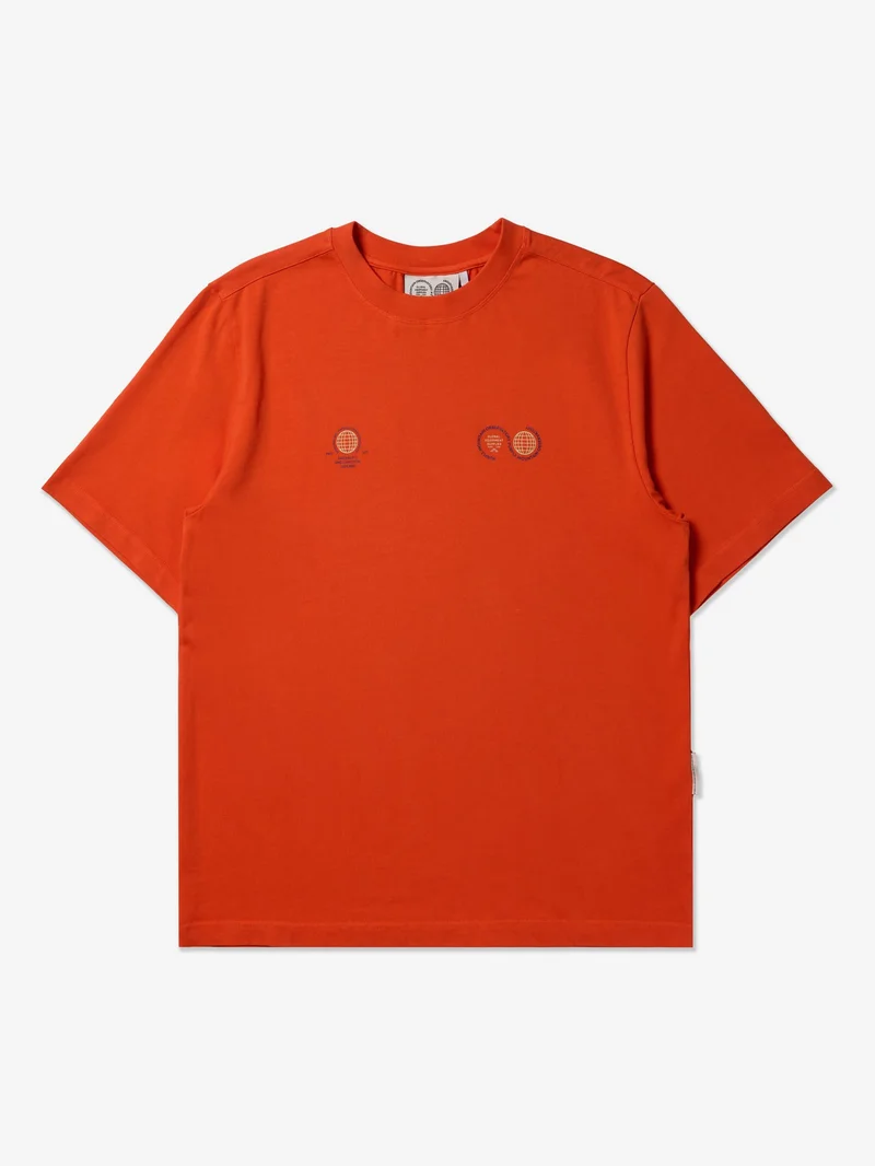 Image of Purple Mountain Observatory Globe SS Tee - Orange