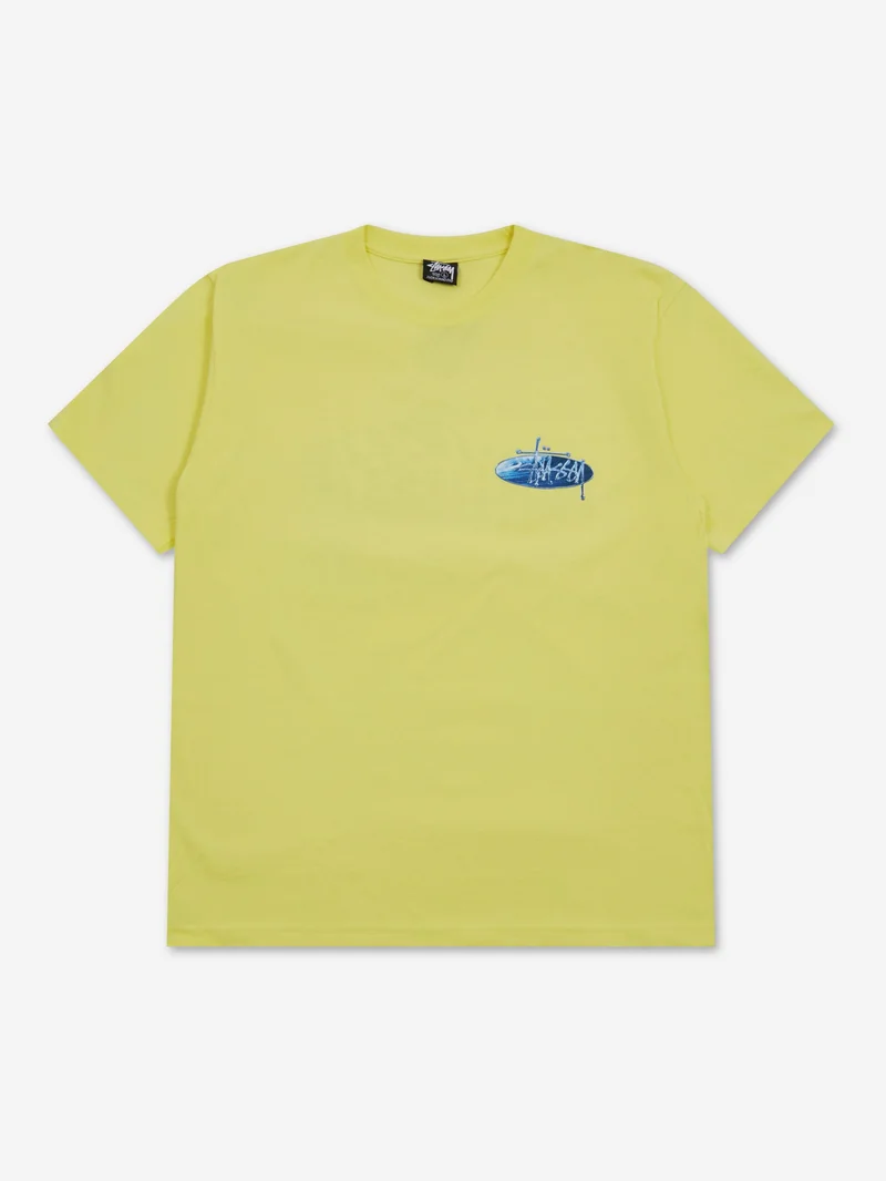 Image of Stussy Wave Oval Tee - Lemon