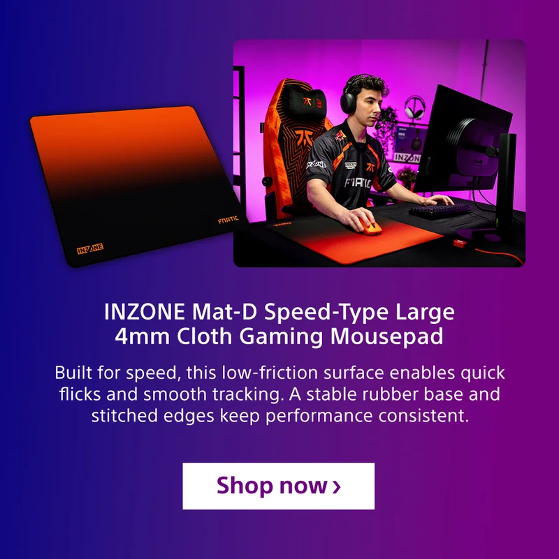 INZONE Mat-D Speed-Type Large 4mm Cloth Gaming Mousepad | Shop now