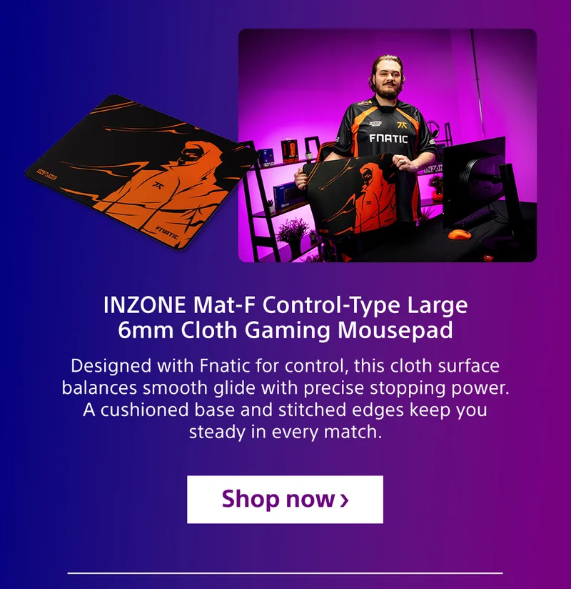 INZONE Mat-F Control-Type Large 6mm Cloth Gaming Mousepad | Shop now