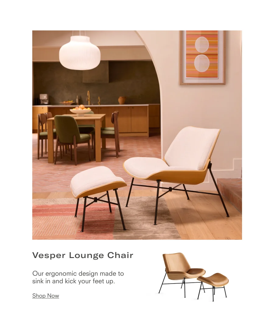 Vesper Leather & Wood Lounge Chair