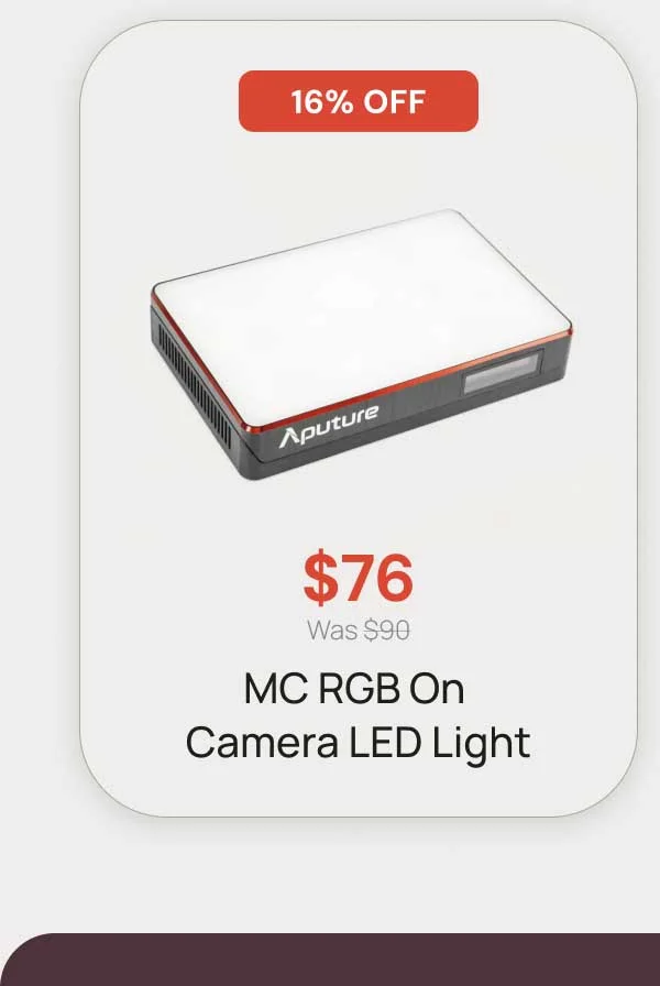 16% off - $76 MC RGB ON camera LED LIGHT