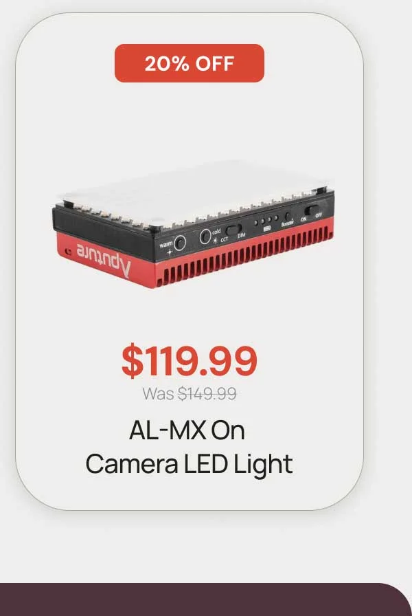 20% Off - $119.99 al-mx on camera led light