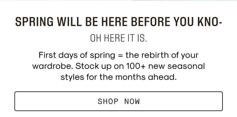 new spring arrivals