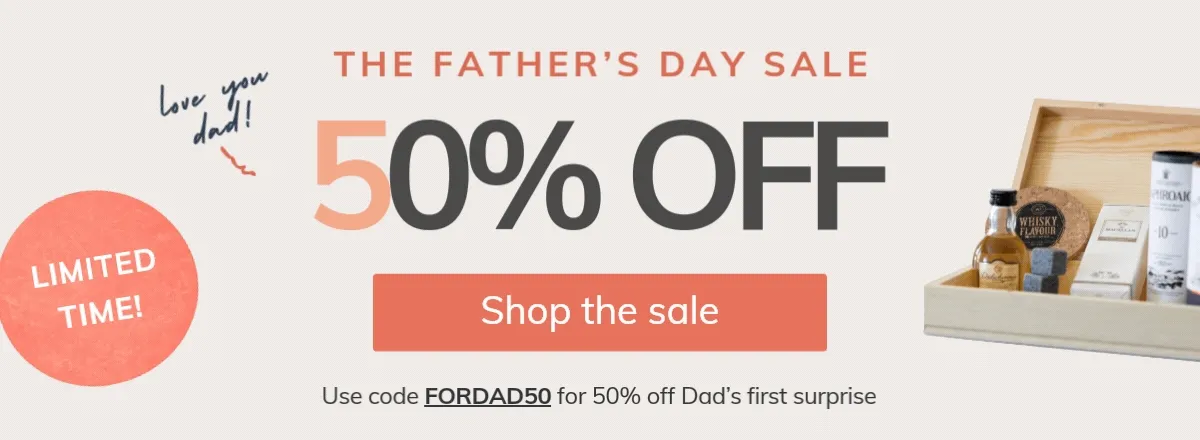 Father's Day Half Off Deals