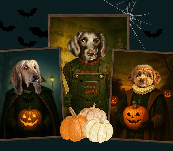 Mock ups of the new Halloween portraits