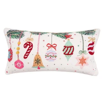 24" x 12" Vintage Ormament Throw Pillow by Valerie