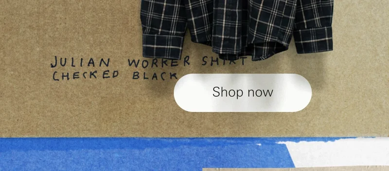 Julian Worker Shirt Checked Black Julian Worker Shirt Checked Black