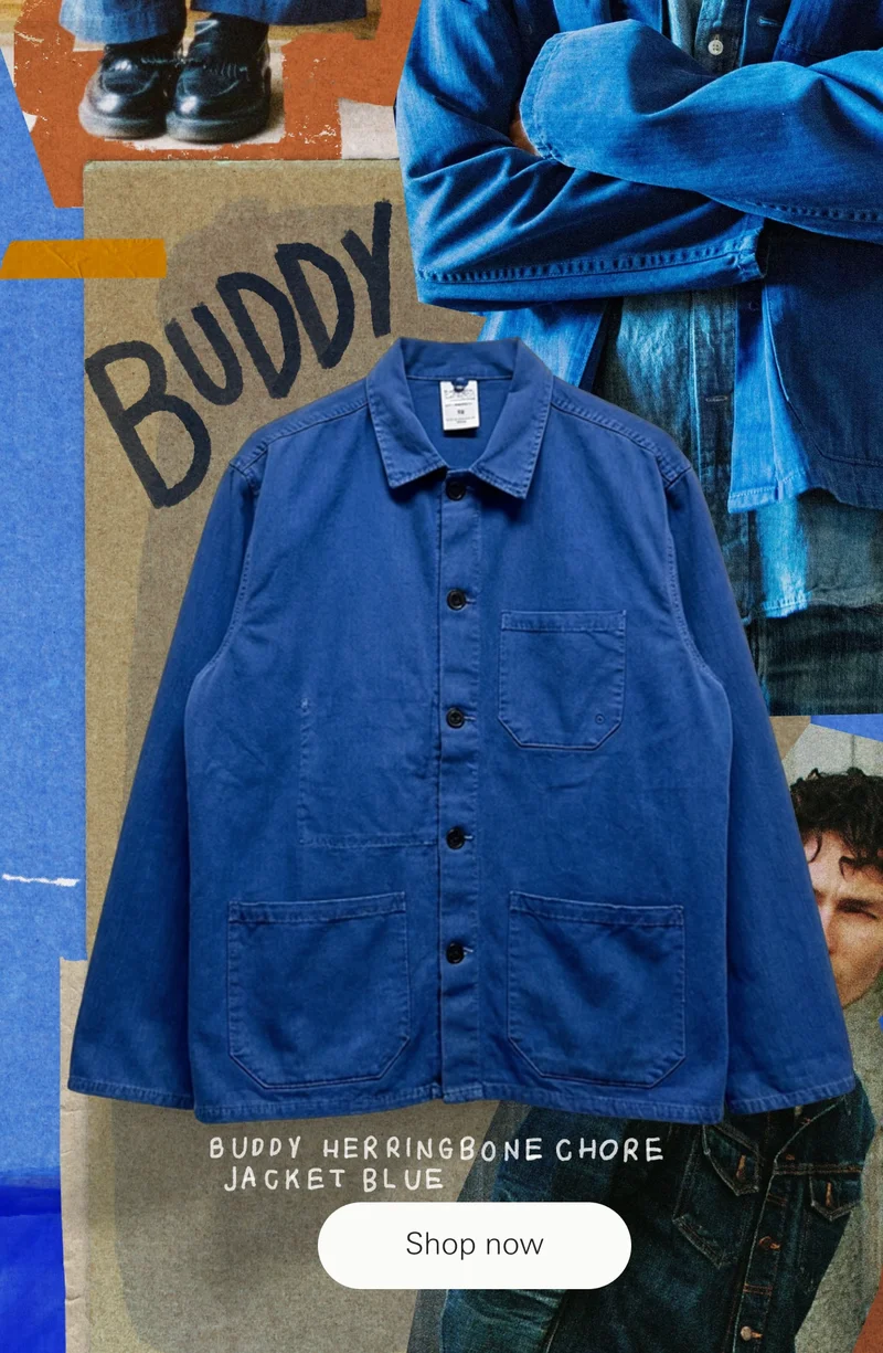 Buddy Herringbone Chore Jacket Blue Buddy Herringbone Chore Jacket Blue
