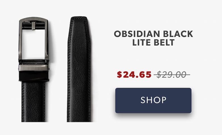 Shop Obsidian Black Lite Belt