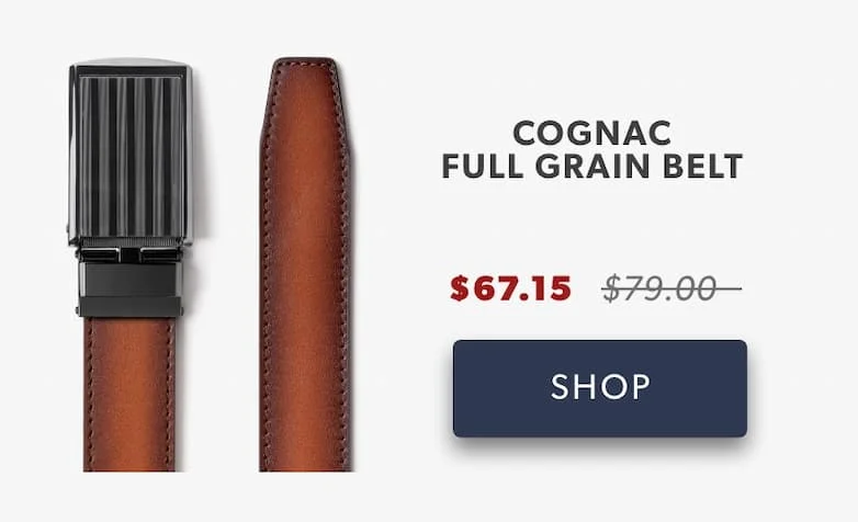 Shop Cognac Full Grain Belt