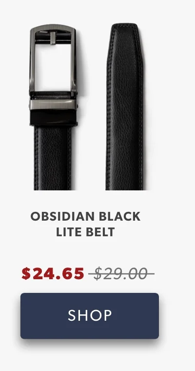 Shop Obsidian Black Lite Belt