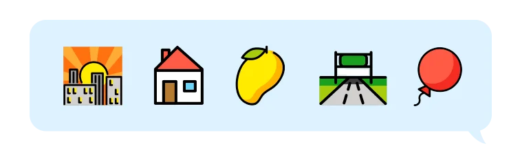 🌇🏠🥭🛣️🎈