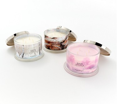 HomeWorx by Slatkin + Co. S/3 18oz Festive Candle Collection