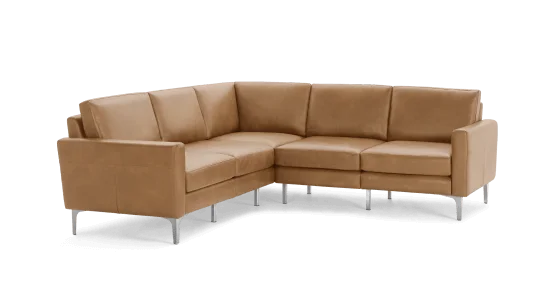 Block Nomad Leather 5-Seat Corner Sectional