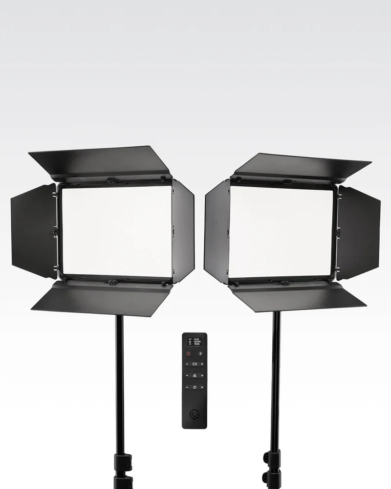 Image of Lume Cube Studio Panel Lighting Kit Two Edge-Lit LED Panel Lights with Stands