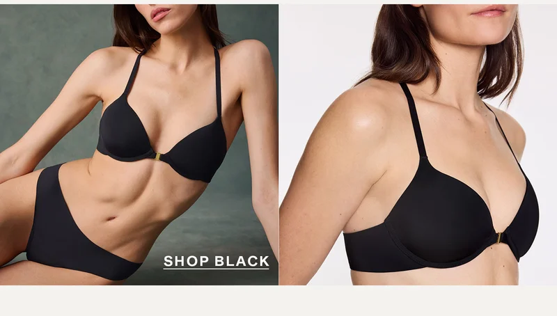 Racerback Lift Up Bra - Black