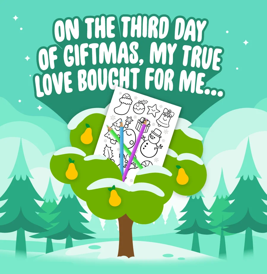 On the third day of giftmas, my true love bought for me...