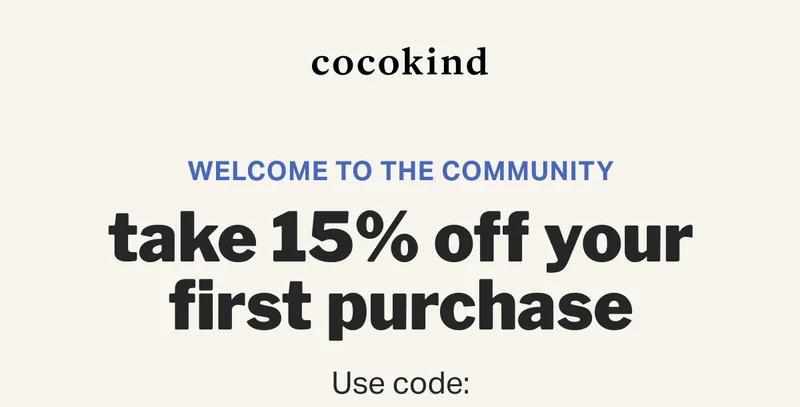 take 15% off your first purchase