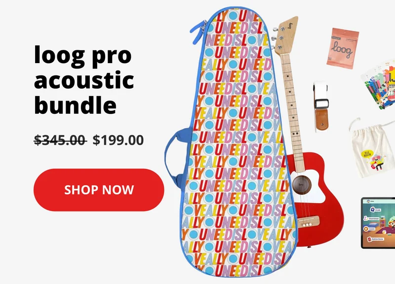 loog pro acoustic bundle $199 -shop now